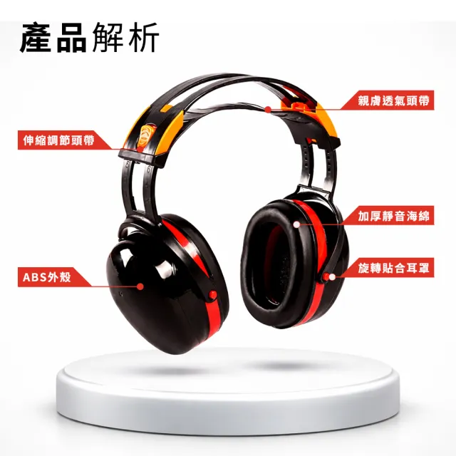 隔音耳罩 工業隔音耳罩 防噪音耳罩 降噪耳罩 可調式工地隔音耳罩 施工隔音耳罩 防護耳罩 618-LDB
