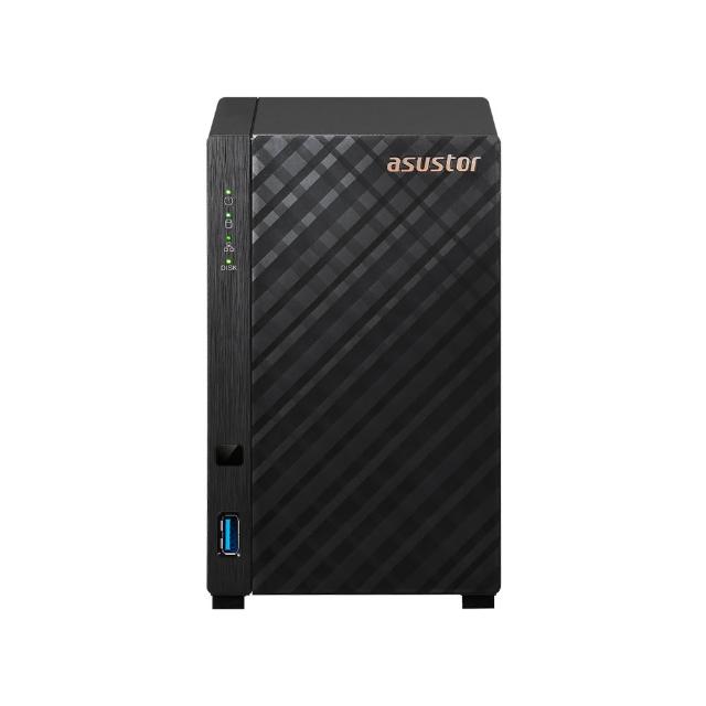【ASUSTOR 華芸】AS1202T 2Bay NAS 網路儲存伺服器 (Realtek RTD1619B 1.7GHz 四核心/1GB DDR4)