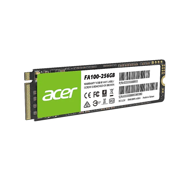 【Acer 宏碁】FA100 2TB M.2 PCIe Gen3 ssd固態硬碟 5年保固(最高讀取3150MB/s)