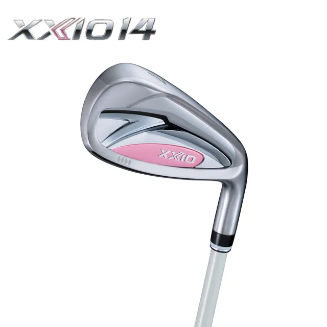 【DUNLOP 登祿普】日本製 新款 XXIO MP1400 白粉色 女仕鐵桿組 碳身6-PAS 7支(VR鈦金屬打擊面 輕鬆又穩定)