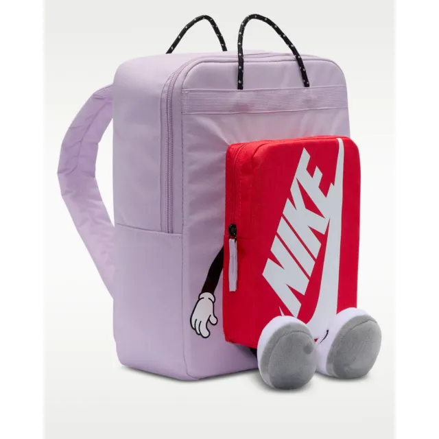 【NIKE 耐吉】後背包 中大童 Y NK BOXY BKPK 運動包 休閒包 粉紫 紅 (HM9973537)