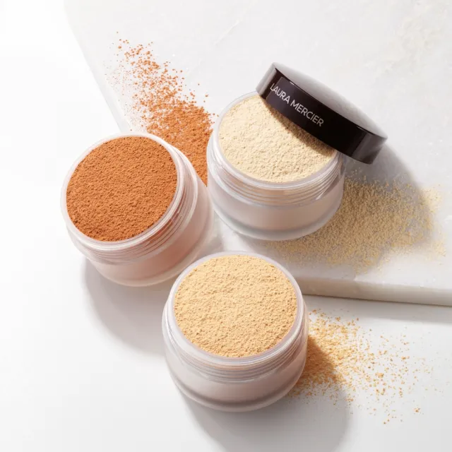 【LAURA MERCIER 蘿拉蜜思】煥顏透明蜜粉29g超殺組(冠軍蜜粉/定妝散粉)