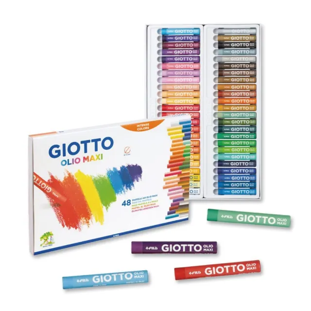 【GIOTTO】兒童粉蠟筆(48色)｜蠟筆 兒童蠟筆