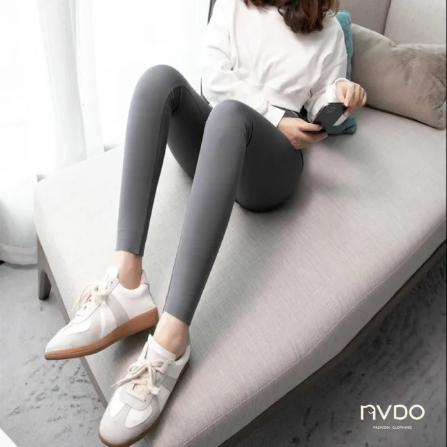 【NVDO】2件組-視覺顯瘦加絨芭比鯊魚褲 加絨褲  內搭褲