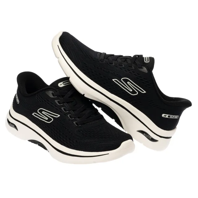 【SKECHERS】女鞋 健走系列 健走鞋 瞬穿舒適科技 GO WALK ARCH FIT 2.0 (125342BKW)