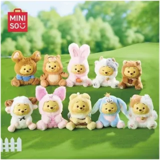 【ToysRUs 玩具反斗城】Miniso 迪士尼小熊維尼系列頑皮派對搪膠毛絨盲盒掛件- 隨機發貨