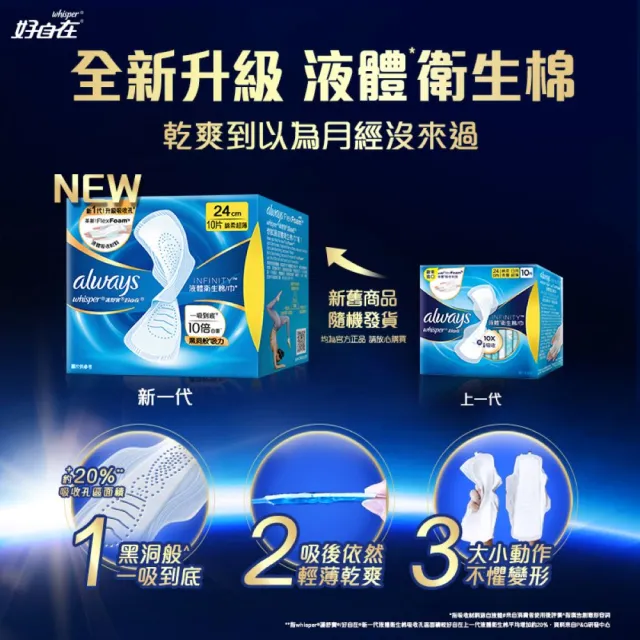 【好自在日+夜用寵愛組】液體衛生棉48-54片+安睡褲24片/無痕褲18片