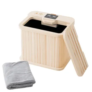 【木澄製造所】日本檜木遠紅外線桑拿機UC-856AH 附座蓋小型款(泡腳機/桑拿桶/足浴桶)