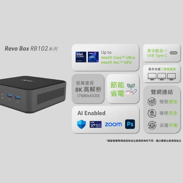 【Acer 宏碁】+512G隨身碟★RB102 四核迷你電腦(RB102/N100/4G/128G SSD/W11P)