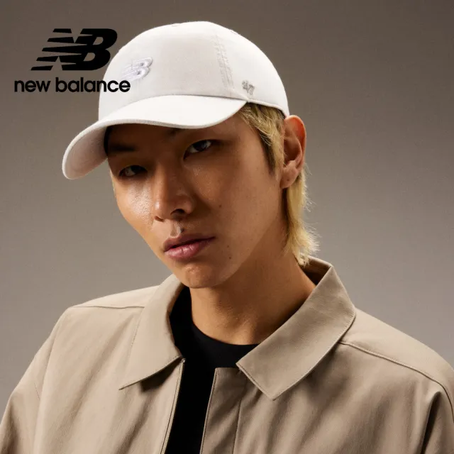 【NEW BALANCE】NB 棒球帽/老帽_LAH00151TAG_中性_淺灰色(47聯名)