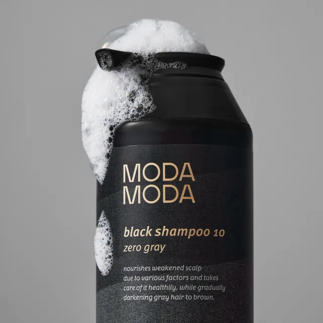 【MODA MODA】ZERO GRAY 黑色洗髮精300g(白髮/黑髮/賦活喚黑/黑髮素)
