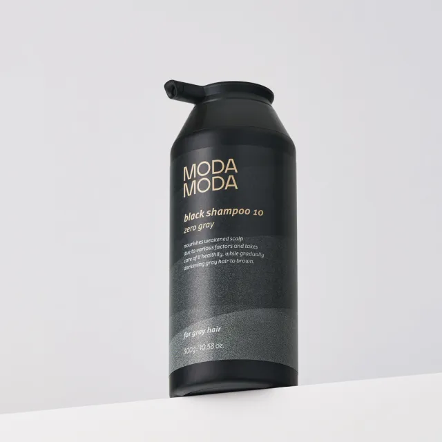 【MODA MODA】正貨保證 向原廠正式進口 ZERO GRAY 黑色洗髮精300g(白髮/黑髮/賦活喚黑/黑髮素)