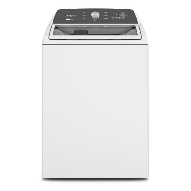  Whirlpool 惠而浦 8TWTW5057PW 直立洗衣機，15kg 大容量適合全家使用，採用 Thermo Wash 溫水洗淨技術，深入清潔衣物並保護纖維。上蓋緩降設計安全便利，不鏽鋼內槽耐用防鏽，尺寸為 705 x 1054 x 686mm，重量 54kg，耗電僅 650W，獲得普級省水標章。全機 1 年保固，含基本安裝，產地美國，BSMI 認證 R35769，白色系外觀簡約大方。 