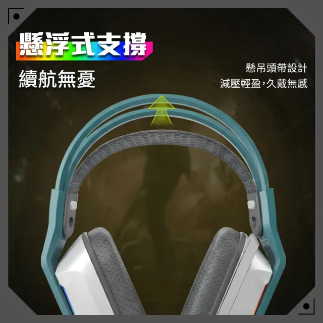 【AZOMA】Zenith1 RGB 電競耳機麥克風 邊界黑/幻綠白 耳機 麥克風(耳麥 入門款)