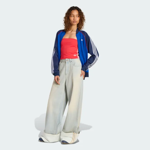 【adidas 愛迪達】牛仔長褲 女 - Originals KW4517