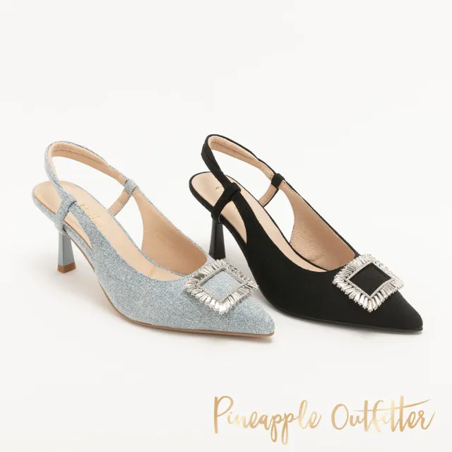 【Pineapple Outfitter】氣質大方迷人鑽飾高跟涼鞋ILLIAS(黑色)