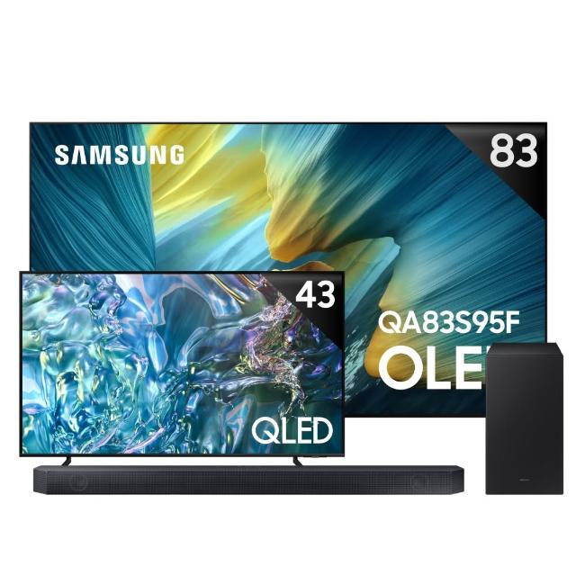 【Samsung 三星】83型 4K OLED AI智慧顯示器 83S95F 壁掛安裝(QA83S95FAXXZW)