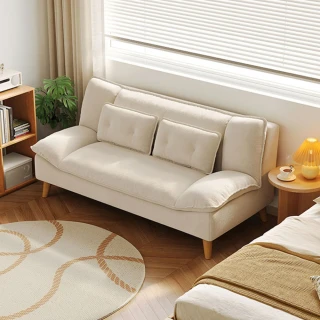 【hoi! 好好生活】Linsy小雲朵貓抓布可拆洗1.82M小三人沙發 貝母白
