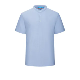 【G2000】男款 功能可機涼感立領網眼布短袖T恤-藍月亮色(5114151262) 38女王節首選