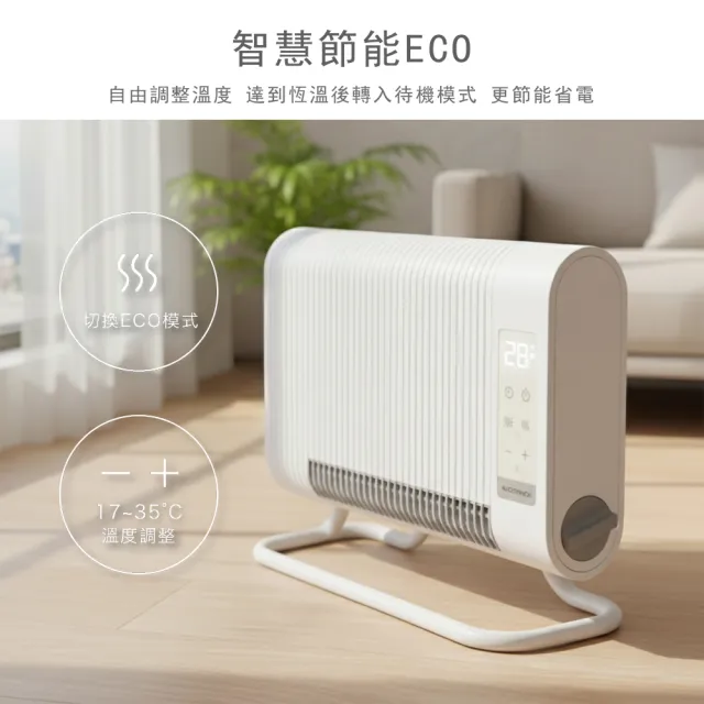 【NICONICO】ECO居浴兩用防潑水電暖器/陶瓷電暖器/直立壁掛(NI-EH2628)