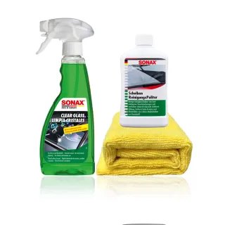 【SONAX】玻璃油膜清潔組(玻璃保養.防止雨刷跳動)