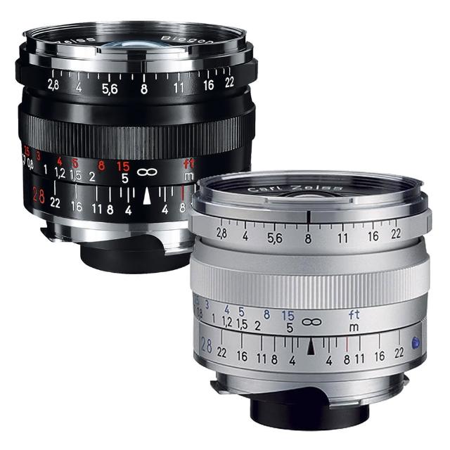 ZEISS 蔡司 Biogon T* 2.8/28 ZM 鏡頭為 Leica M 相機設計的經典廣角定焦鏡頭，焦距 28mm、光圈 f/2.8 至 f/22，提供 75° 對角視角與優異成像品質。採用 8 片 6 組鏡片結構、手動對焦系統、恆定光圈，重量僅約 230g，適合街拍與風景攝影。濾鏡尺寸與放大倍率未指定，支援銀色與黑色款式，享有 24 個月保固。公司貨正品，規格更新恕不另行通知，詳情請參考官方網站。