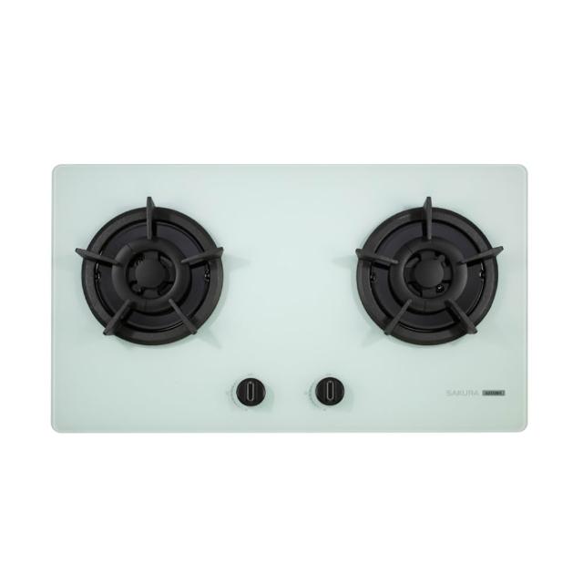 【SAKURA 櫻花】二口白色小面板易清檯面爐 (G2522BG 原廠技師到府 基本安裝)