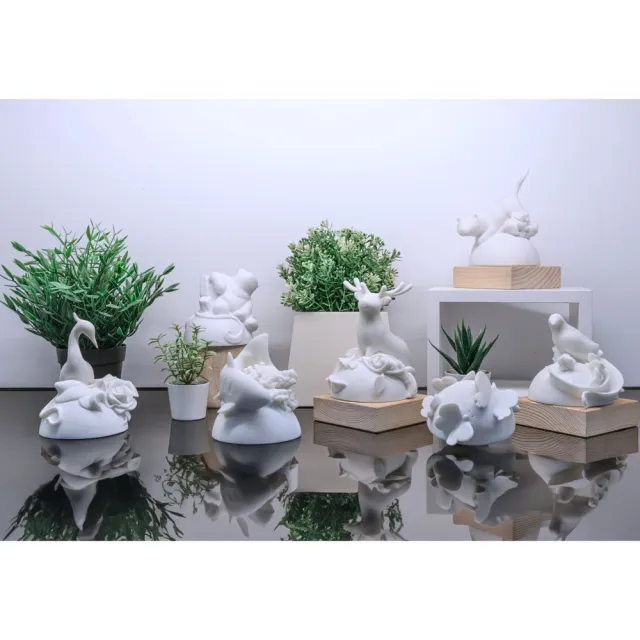 【Gallery Chuan 筌美術】和樂祥鹿 The propitious Formosan Sika Deer (石雕  送禮 藝品 藝術禮品 梅花鹿)