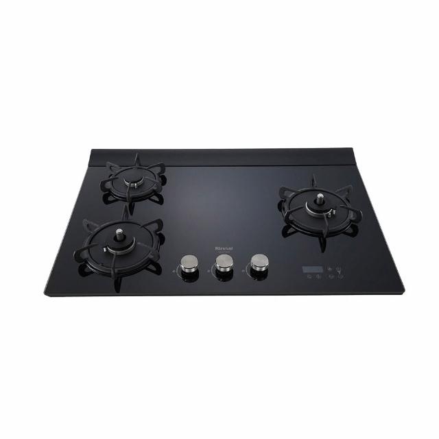 【林內】右單口三口緻溫定溫定時黑玻璃檯面爐 RB-A3760G(BR) 含基本安裝