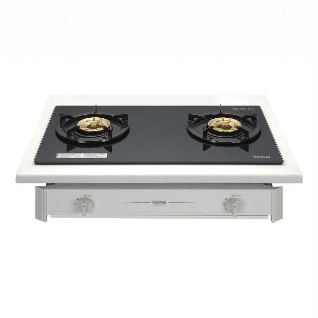 【林內】二口傳統黑玻璃嵌入爐 RBTS-227GC(B) 含基本安裝