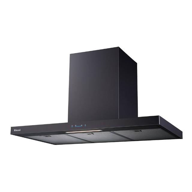 【林內】90cm 倒T式高質感黑色不鏽鋼除油煙機 RH-9131(B) 含基本安裝