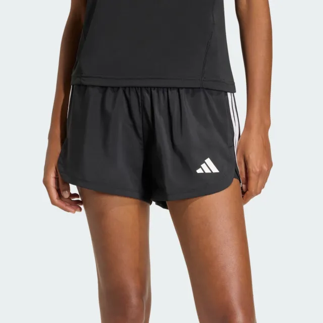 【adidas 愛迪達】PACER 2IN1 女款 黑色 中腰 快速排汗 訓練 運動 短褲 KD9742