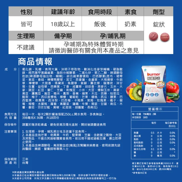 【funcare 船井生醫】倍熱 極纖酵素3盒(共108顆 禾浩辰愛用推薦)