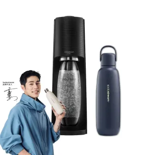 【Sodastream】TERRA 自動扣瓶氣泡水機(黑)