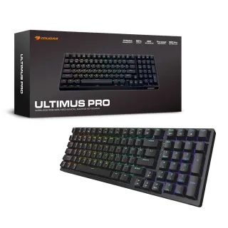 【COUGAR 美洲獅】ULTIMUS PRO 無線三模 機械軸鍵盤(有線/2.4GHz無線/藍牙/鍵帽有注音)