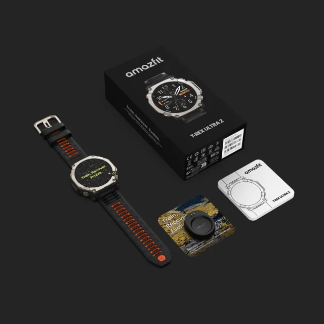 【Amazfit 華米】T-Rex Ultra 2 51mm越野智慧手錶 (五級鈦合金錶圈及底殼/最長30天電池續航力/雙色手電筒)