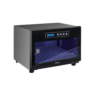 【SAMURAI 新武士】25公升 UVA藍光觸控式數位電子防潮箱(公司貨 極夜黑 UVA-028)