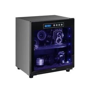 【SAMURAI 新武士】40公升 UVA藍光觸控式數位電子防潮箱(公司貨 極夜黑 UVA-040)