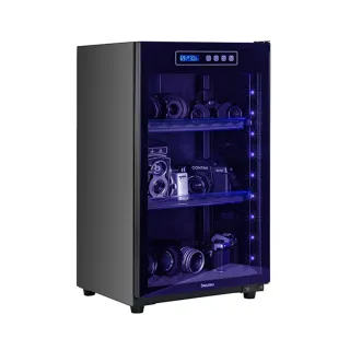 【SAMURAI 新武士】60公升 UVA藍光觸控式數位電子防潮箱(公司貨 極夜黑 UVA-068)