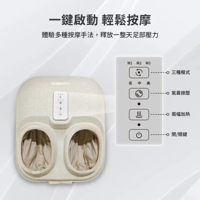【FURIMORI 富力森】溫熱足部按摩機FU-W833