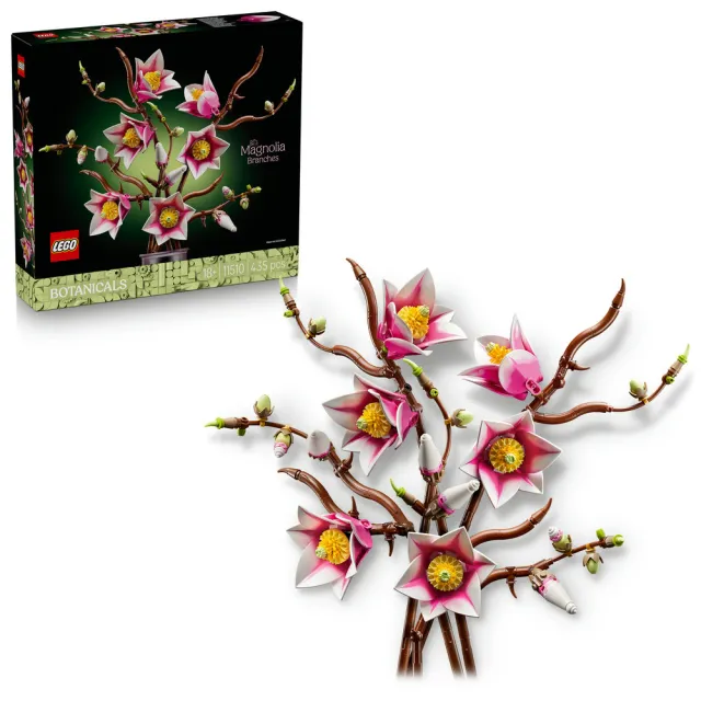 【LEGO 樂高】Botanicals 11510 木蘭枝(居家擺設 花束禮物 玩具 積木 禮物)