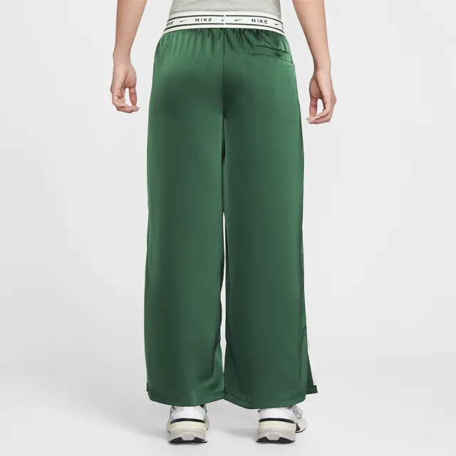 【NIKE 耐吉】AS W Nsw Offln Wvn Stn Pant 女款 綠色 寬鬆 中腰 緞面 長褲 IH1327-323