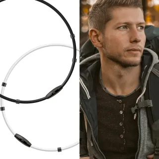 【&MORE 愛迪莫】X5 特仕版健康鈦項鍊 能量項鍊 鈦鍺項鍊 項圈(槍灰 遠紅外線 送父親推薦)