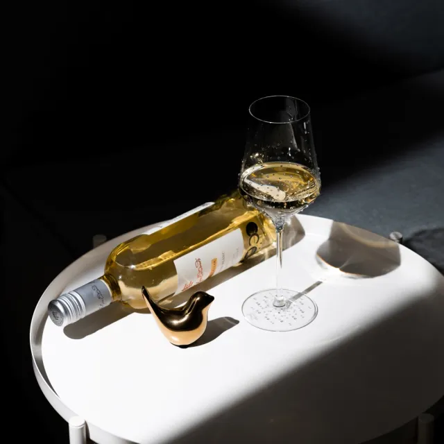 【GRANDI】奧地利 極光380 水鑽白酒杯/會呼吸的白酒杯-380ml/2入組