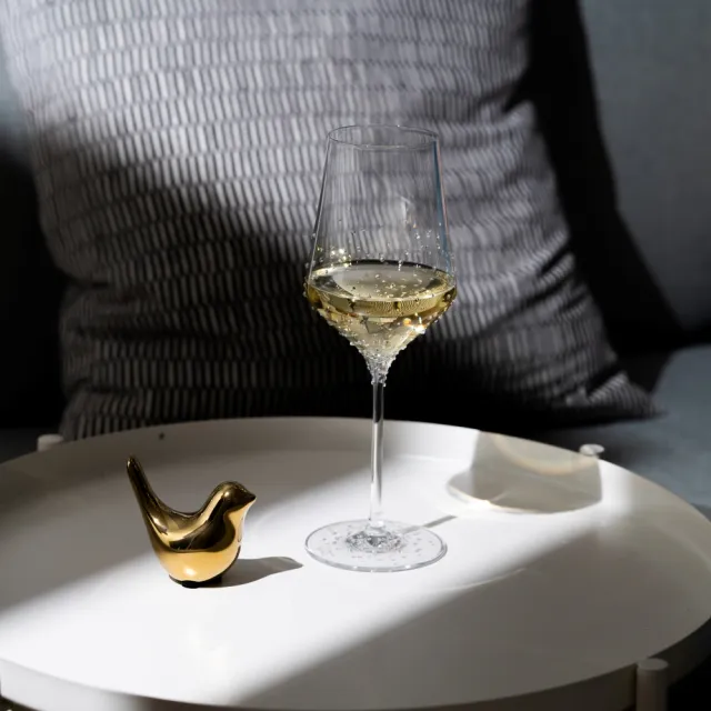 【GRANDI】奧地利 極光380 水鑽白酒杯/會呼吸的白酒杯-380ml/2入組