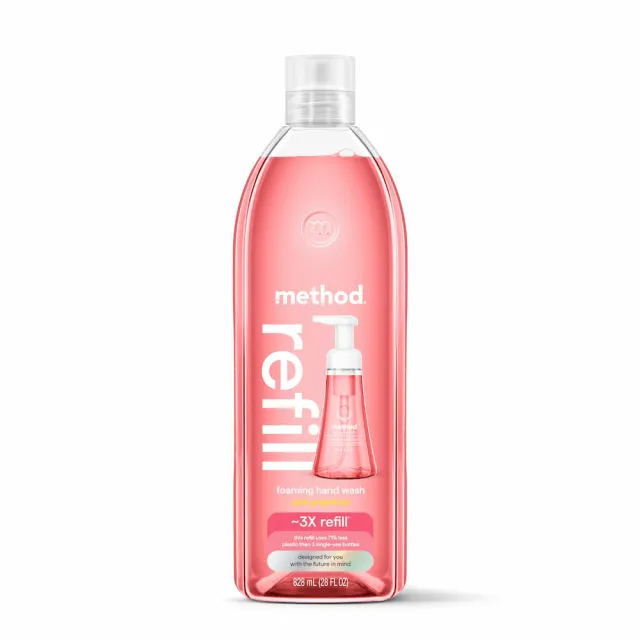 【method 美則】泡沫洗手露禮盒-粉紅葡萄柚(300ml+828mlx2)