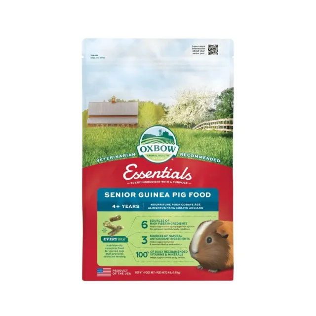 【OXBOW】活力-老年天竺鼠配方飼料 4磅/1.8kg(美國OXBOW、天竺鼠飼料、壓縮糧、老天)