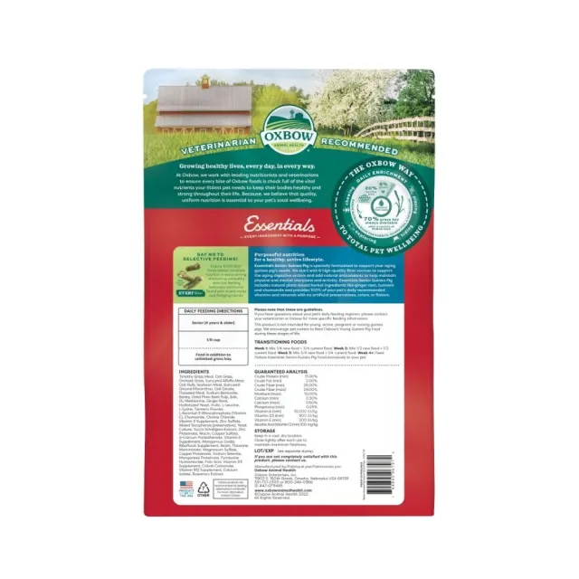 【OXBOW】活力-老年天竺鼠配方飼料 4磅/1.8kg(美國OXBOW、天竺鼠飼料、壓縮糧、老天)