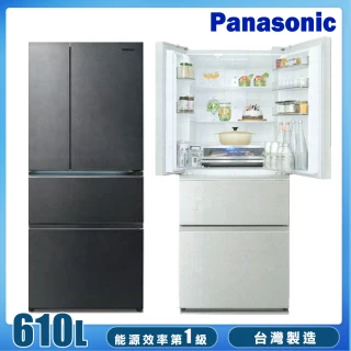 【Panasonic 國際牌】610公升一級能效無邊框玻璃系列四門變頻冰箱(NR-D615XGS-B)