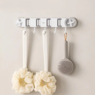 FaSoLa 多用途吸盤式掃/拖把夾-4夾款